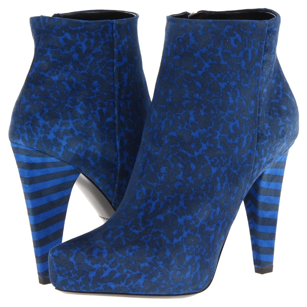 NIB $876 Proenza Schouler runway blue suede boots. US 7